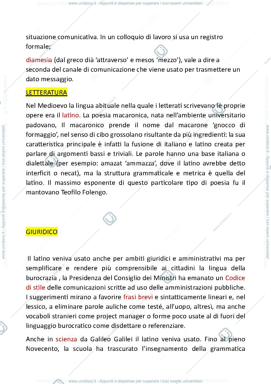 Anteprima pagina 2 — Riassunto primi 3 capitoli manuale linguistica italiana