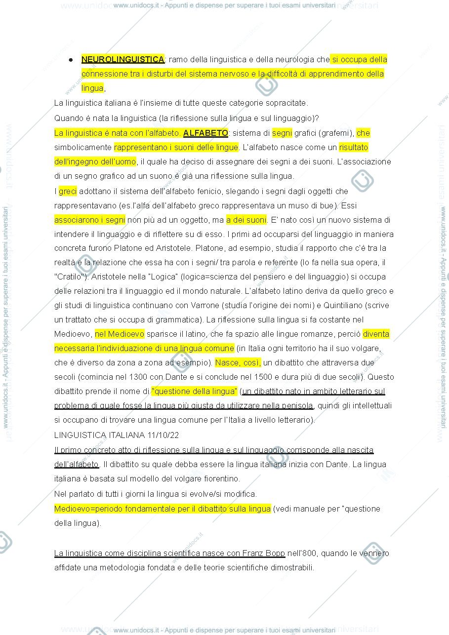 Anteprima pagina 3 — Linguistica italiana
