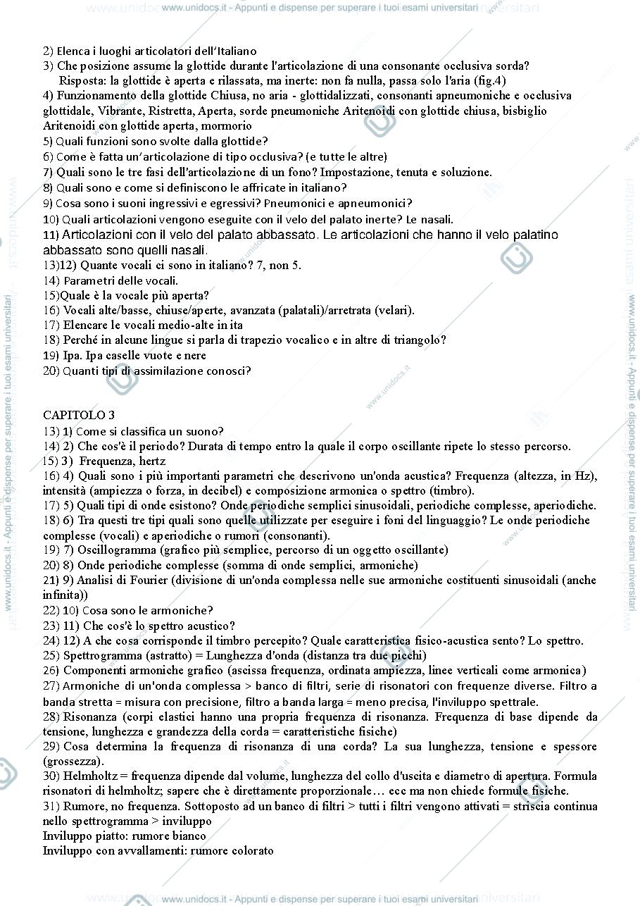 Anteprima pagina 2 — Linguistica Domande e Risposte per Capitoli (1-2-3-4-5-6)