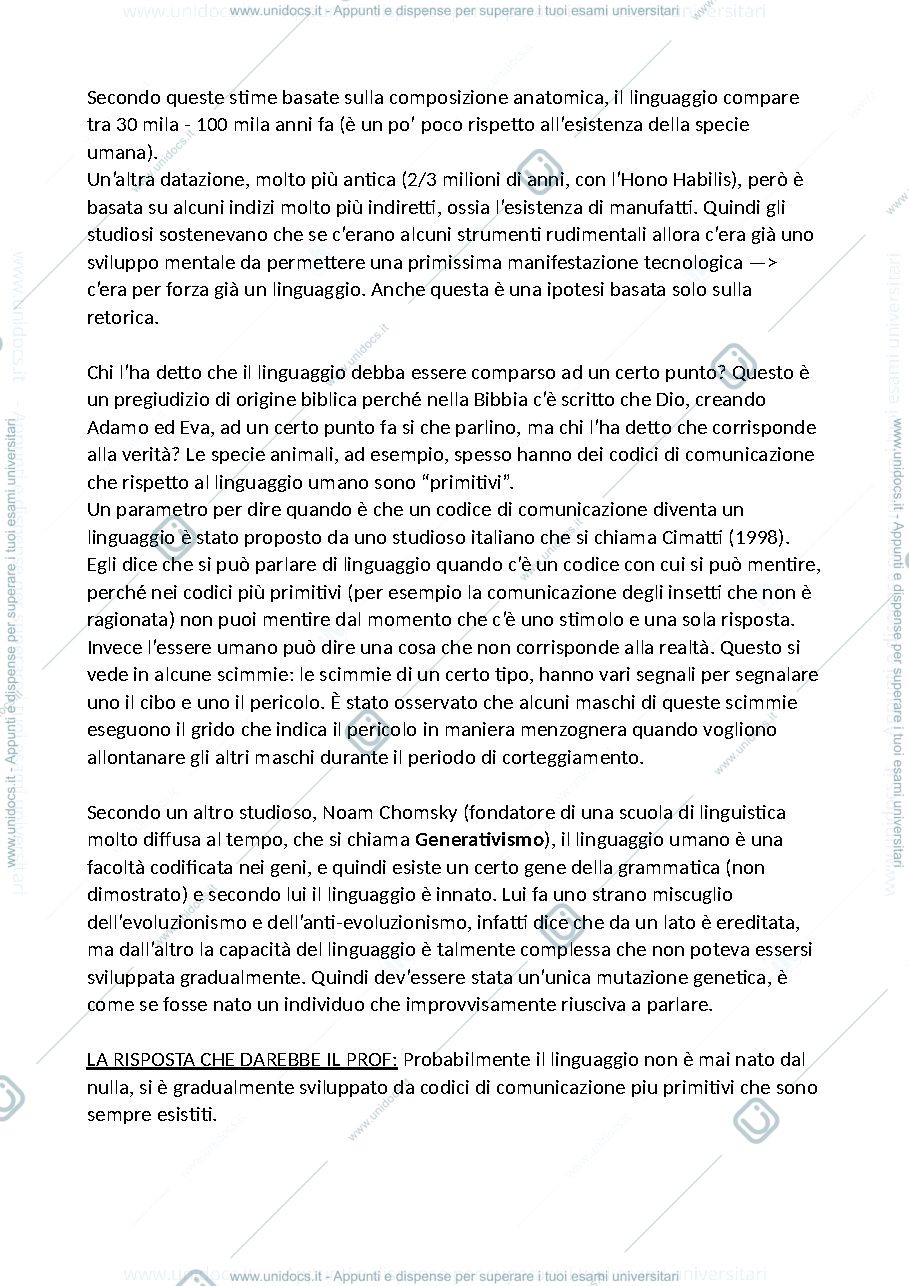 Anteprima pagina 3 — Linguistica lezione 1