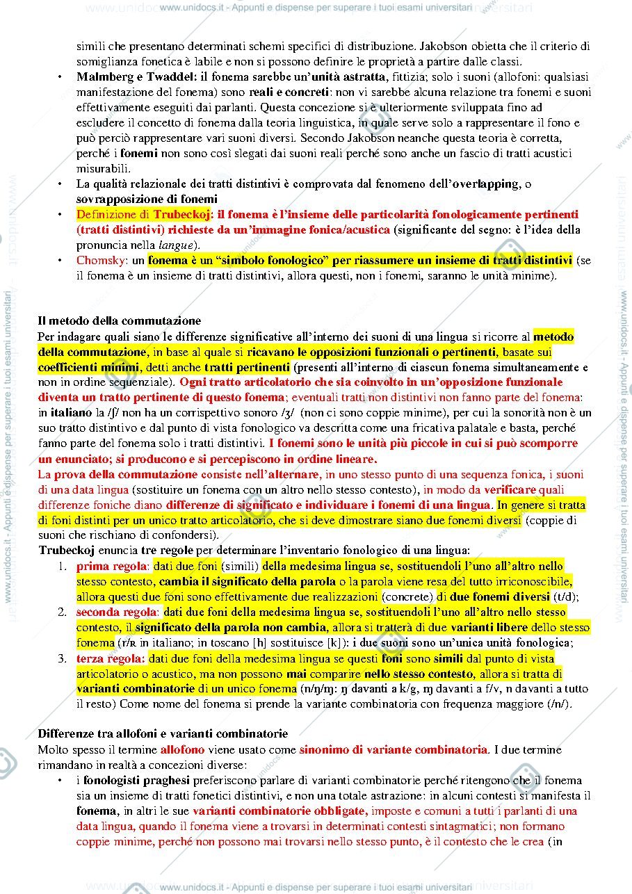 Anteprima pagina 3 — Linguistica Riassunto Capitolo 4. FONOLOGIA