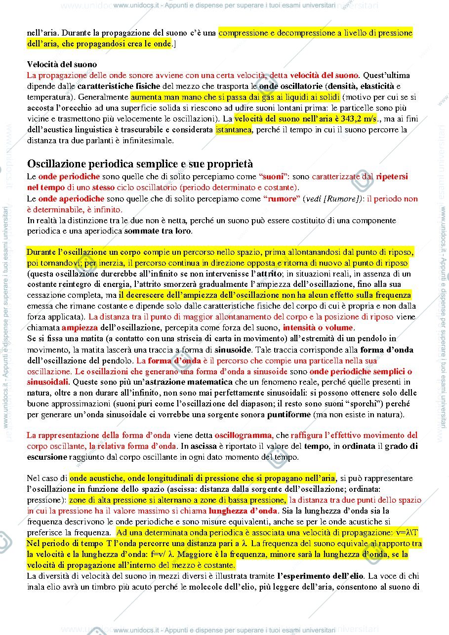 Anteprima pagina 2 — Linguistica Riassunto Capitolo 3. FONETICA ACUSTICA