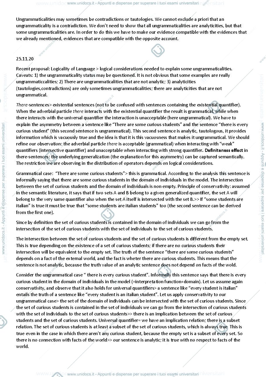 Anteprima pagina 2 — Appunti Logic of Natural Languages