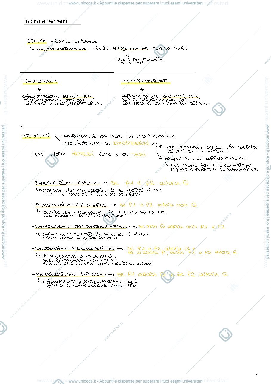 Anteprima pagina 2 — esame universitario di LOGICA