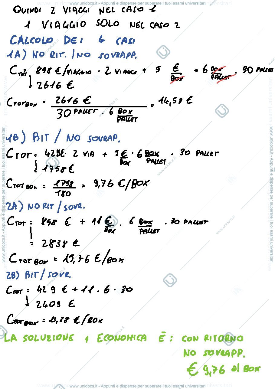 Anteprima pagina 2 — Esercitazioni di Logistica industriale modulo 2 Alberto Regattieri 