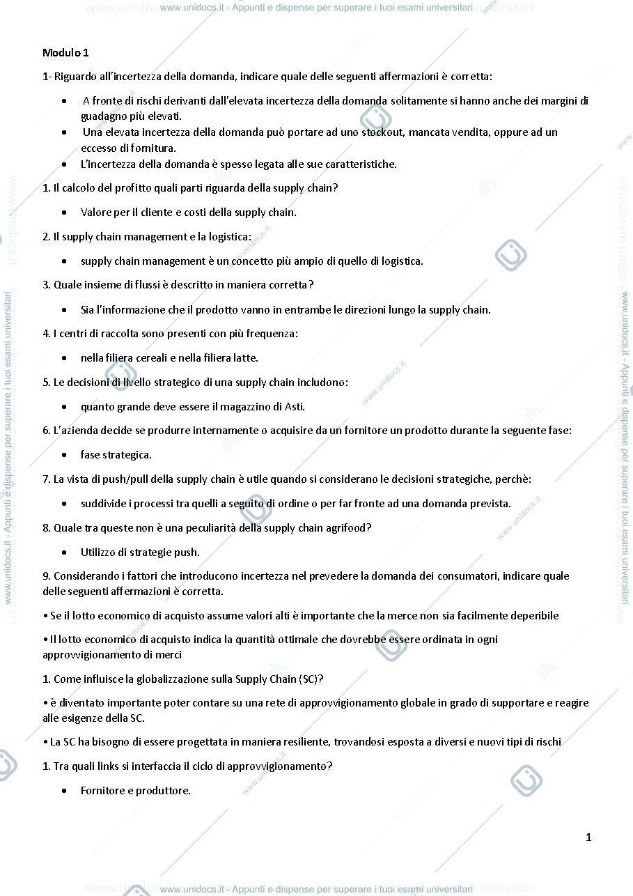 Anteprima pagina 1 — domande modulo 1,2,3,4