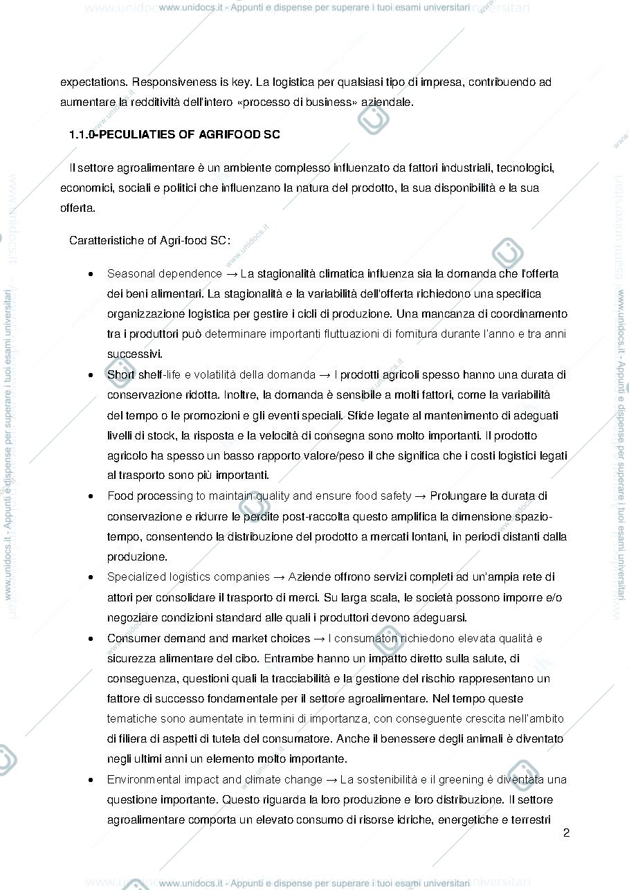 Anteprima pagina 2 — appunti inglese LOGISTICS 