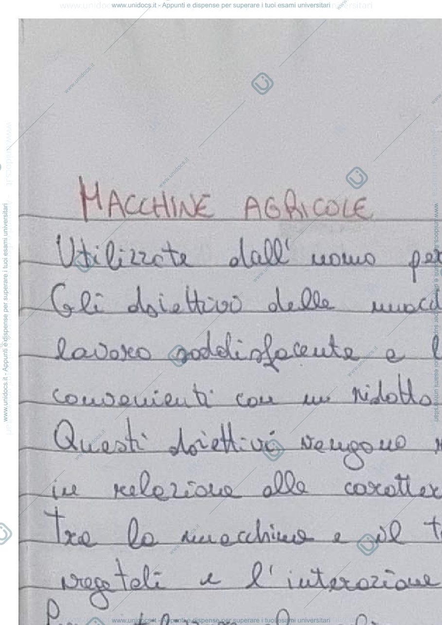 Anteprima pagina 1 — Appunti di macchine e impianti dell'industria agroalimentare 