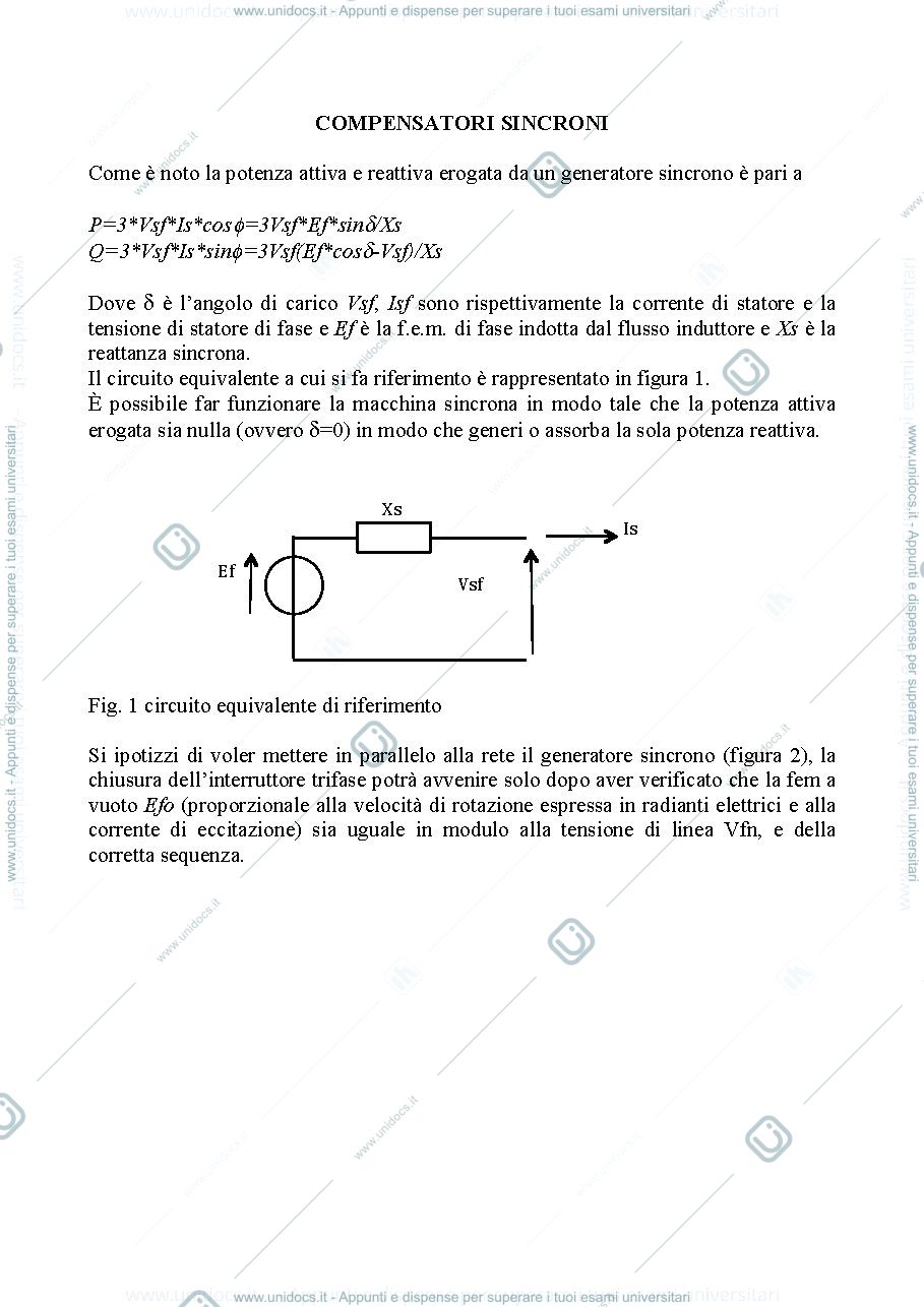 Anteprima pagina 1 — Compensatore sincrono
