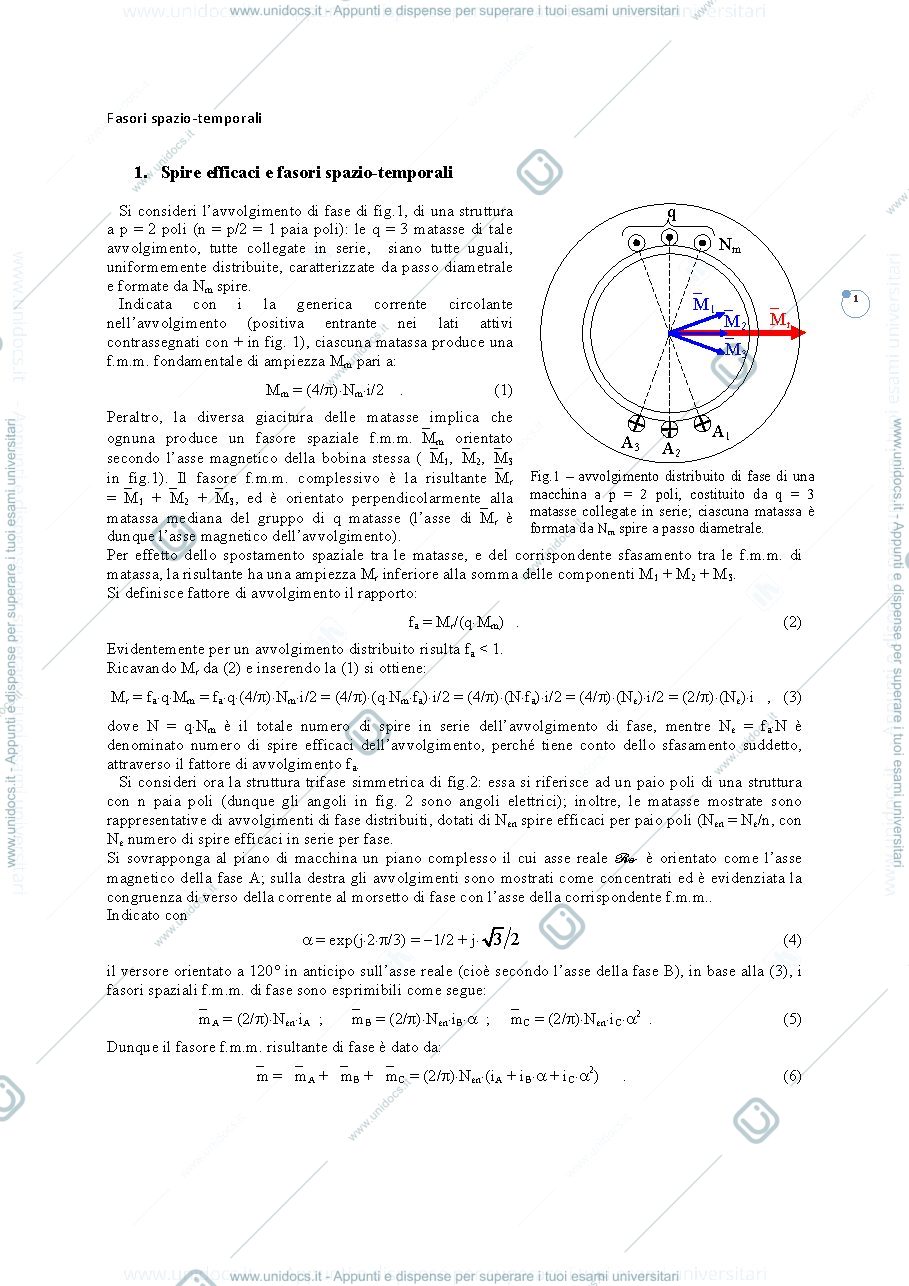 Anteprima pagina 1 — Fasori_spazio_temporali, orientamento spire