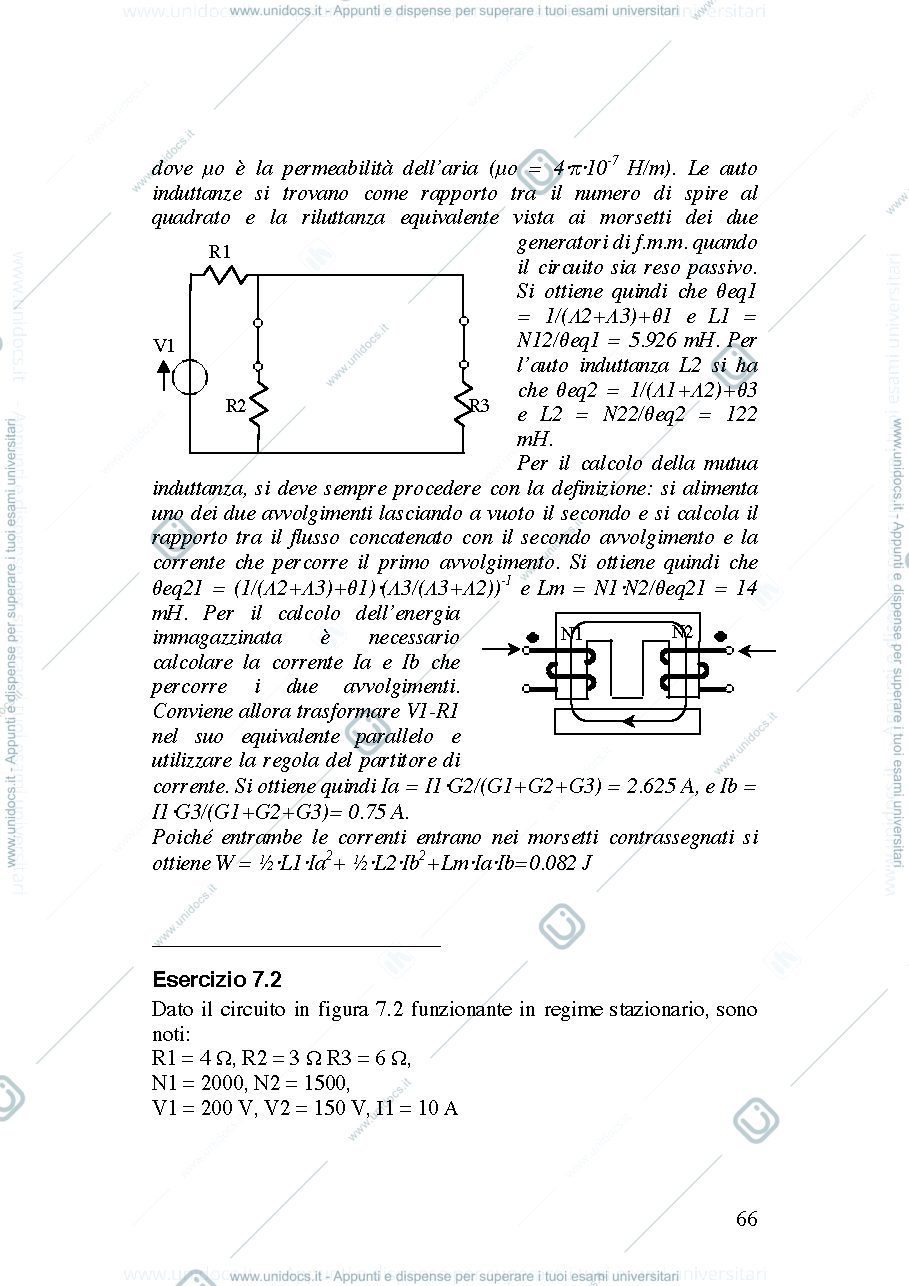 Anteprima pagina 2 — Altri ESE circuiti magnetici esercizi per corso prof: Mauri