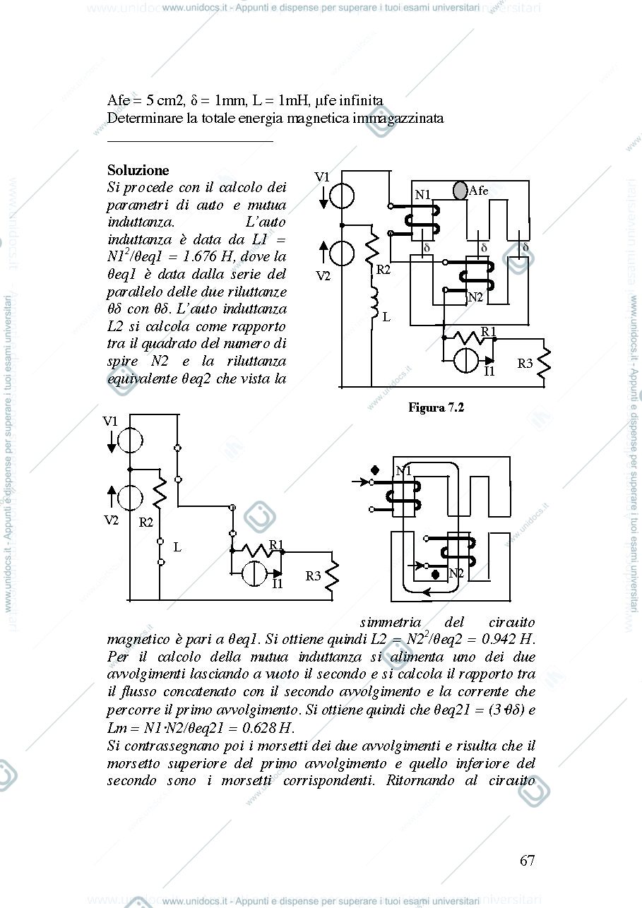 Anteprima pagina 3 — Altri ESE circuiti magnetici esercizi per corso prof: Mauri