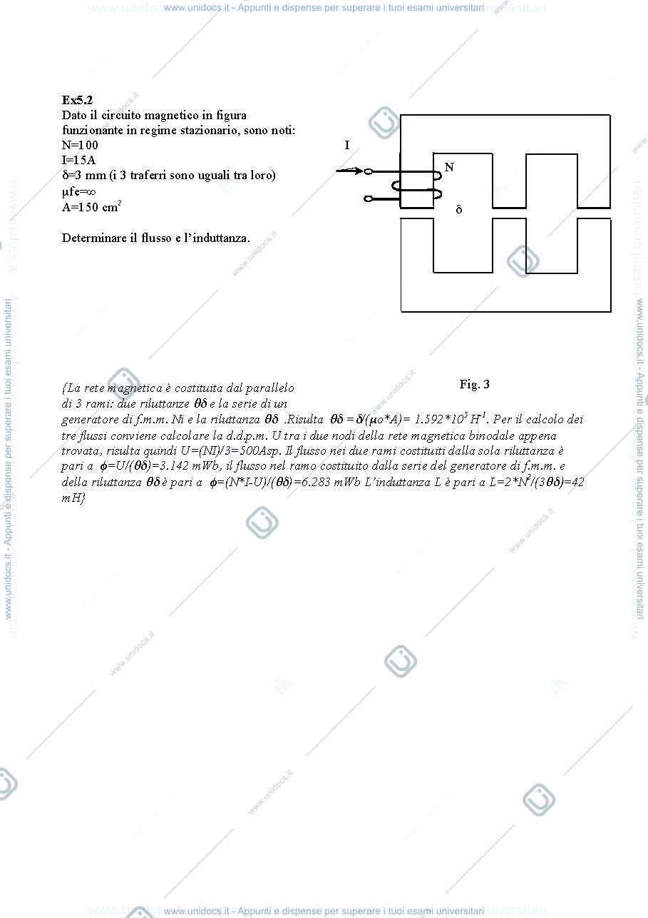 Anteprima pagina 2 — esercizi sui circuiti magnetici esercizi per corso prof: Mauri