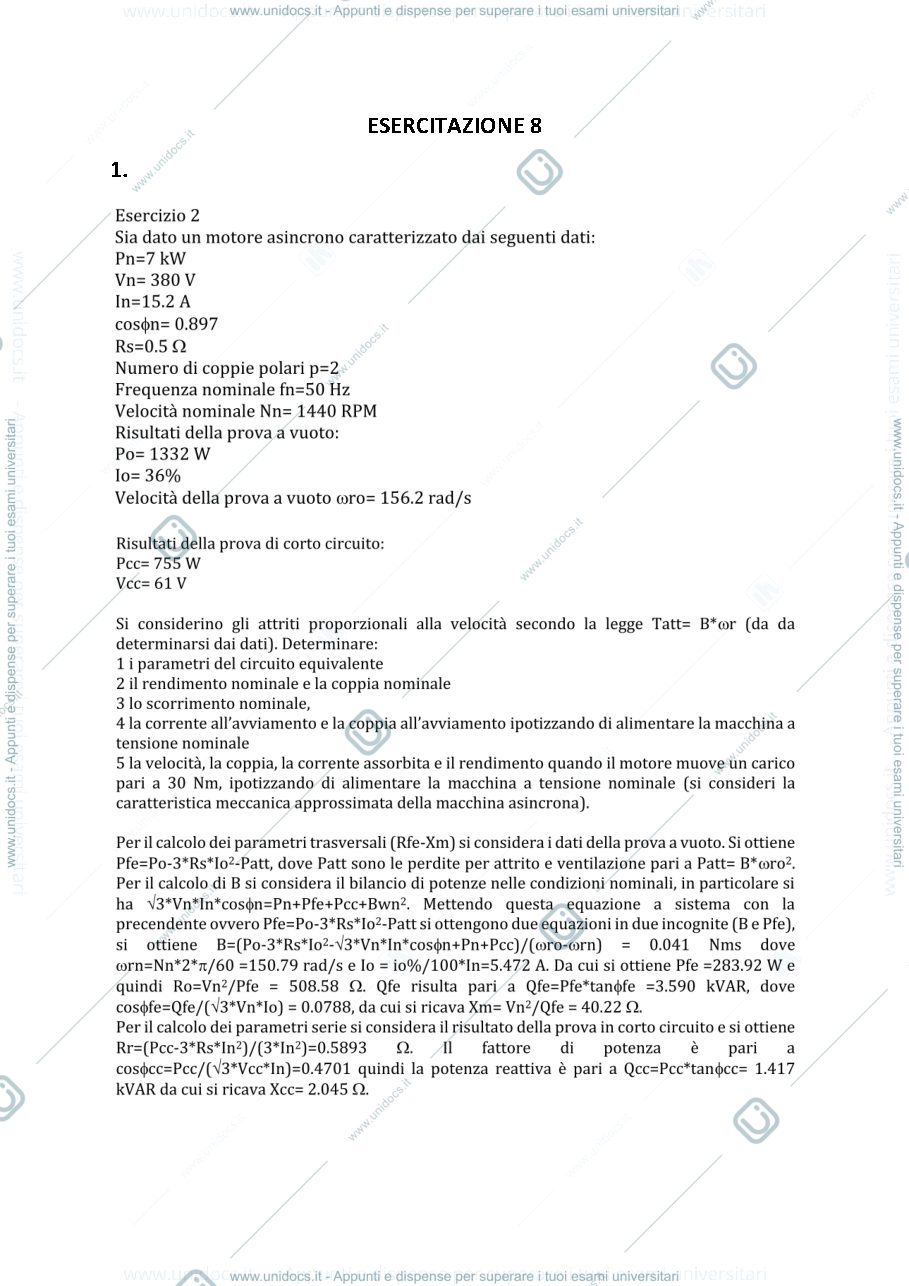 Anteprima pagina 1 — esercitazioni corso prof: Mauri