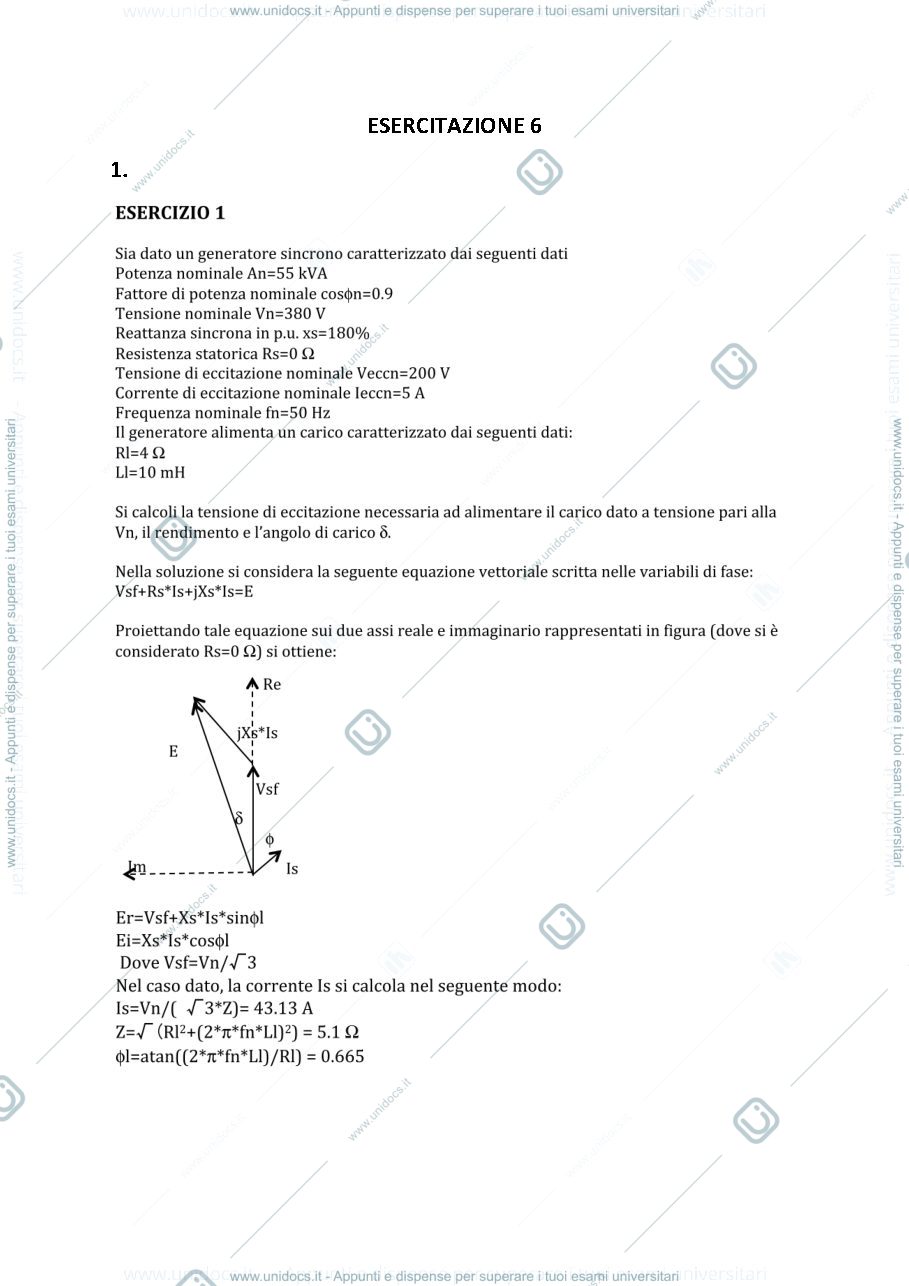 Anteprima pagina 1 — esercitazioni corso prof: Mauri