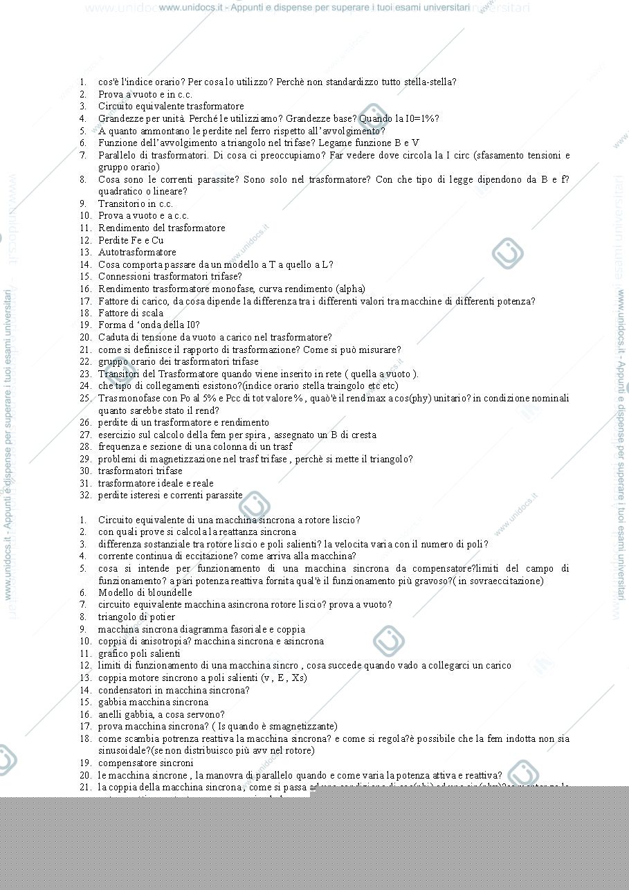Anteprima pagina 1 — domande macchine elettriche