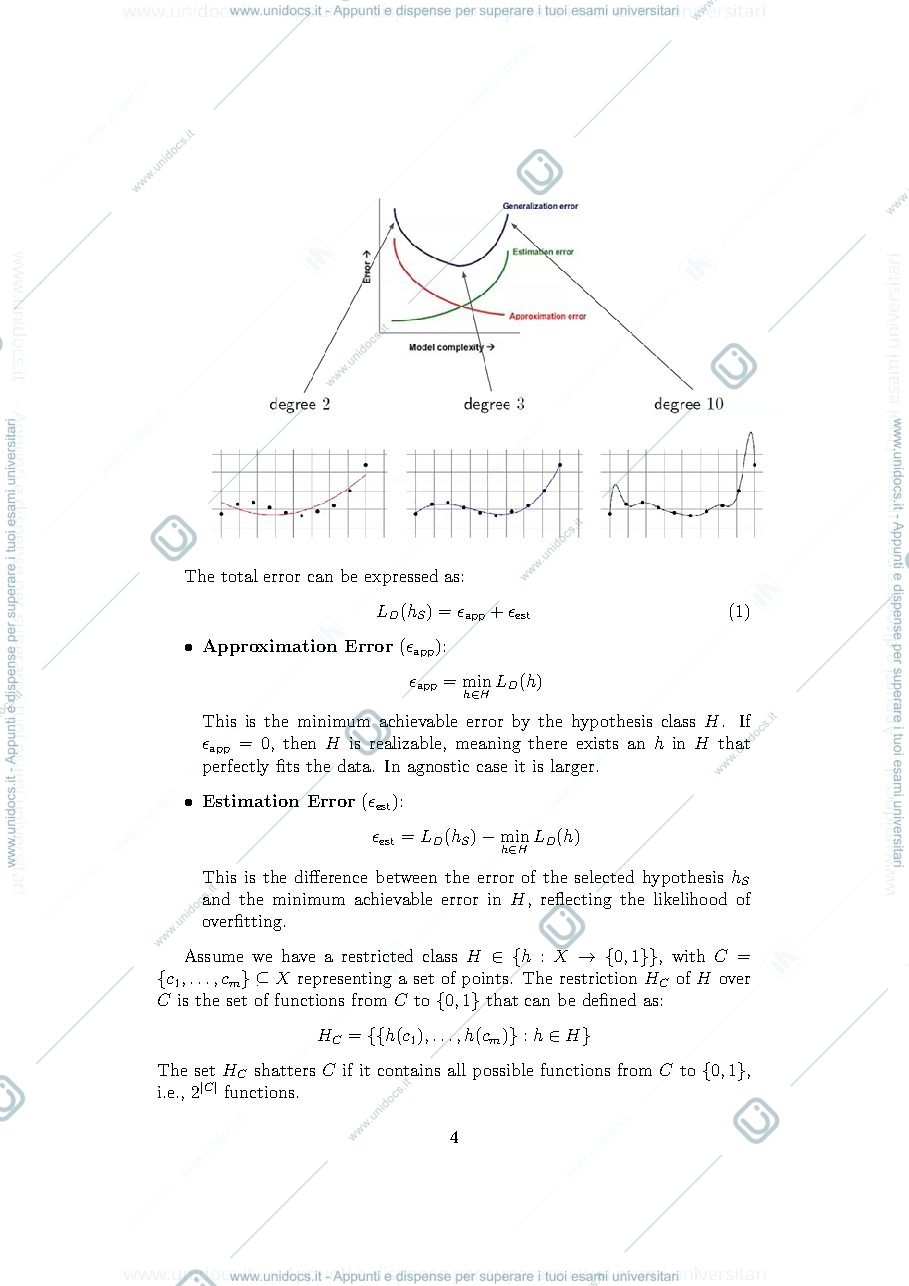 Anteprima pagina 4 — Machine Learning appunti lezioni