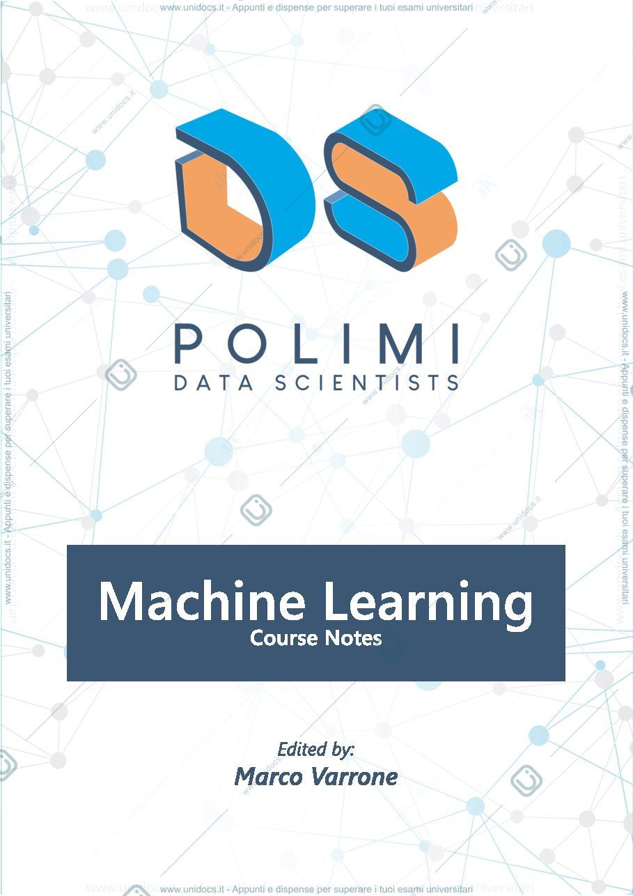 Anteprima pagina 1 — Machine Learning PMDS Notes