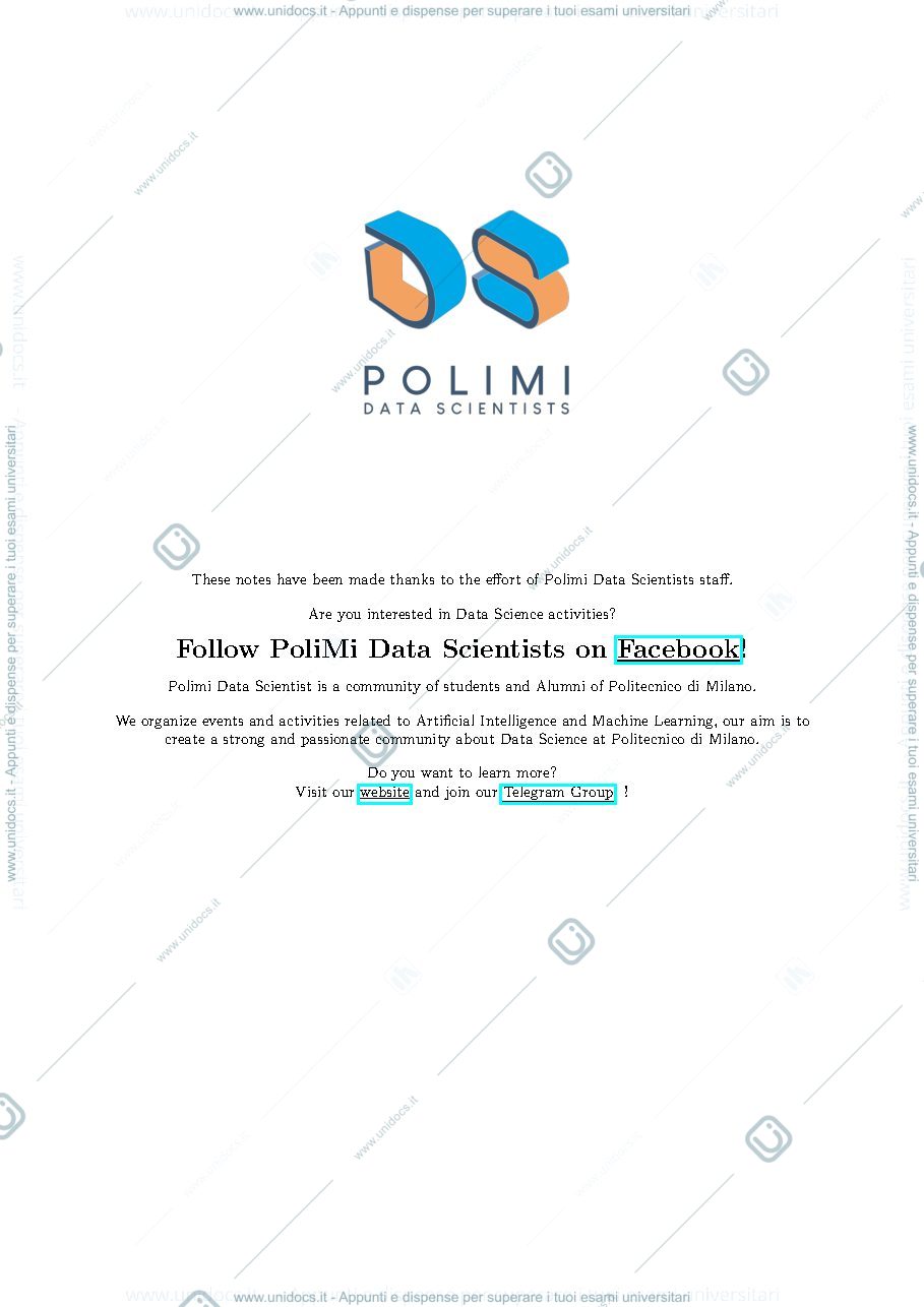Anteprima pagina 2 — Machine Learning PMDS Notes