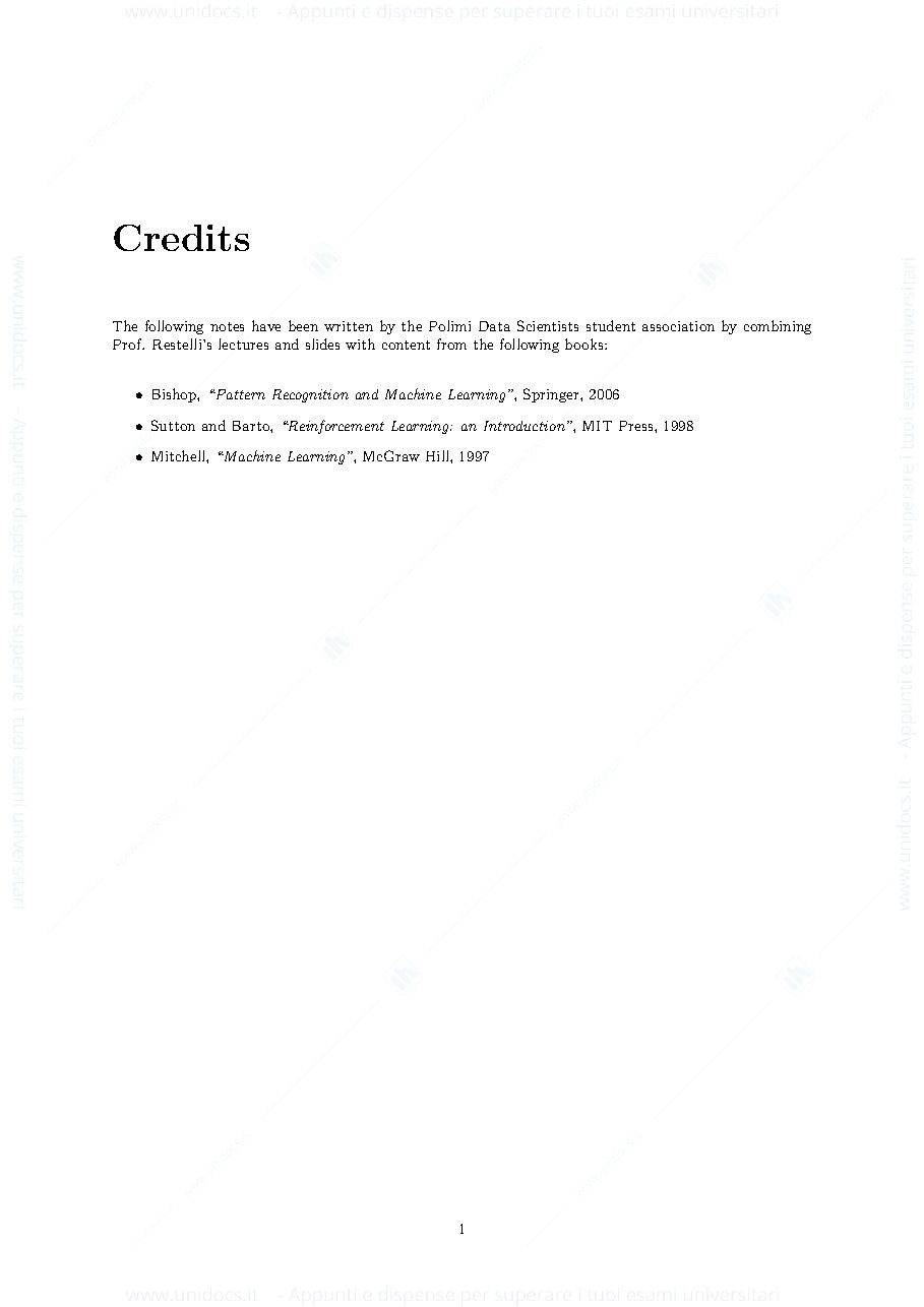 Anteprima pagina 3 — Machine Learning PMDS Notes