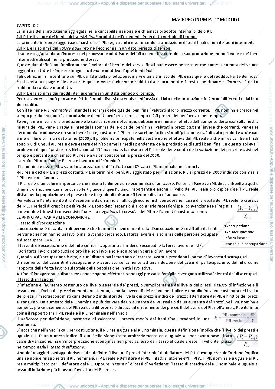 Anteprima pagina 1 — MACROECONOMIA TOTALE