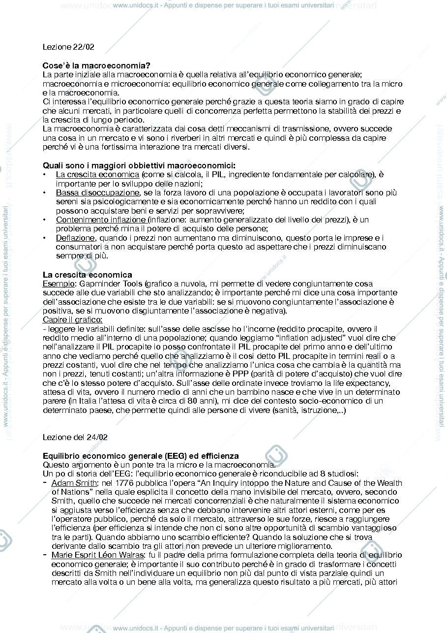 Anteprima pagina 1 — macroeconomia