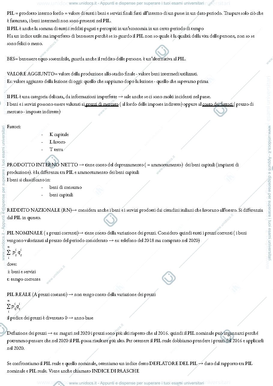 Anteprima pagina 2 — Appunti lezioni macroeconomia