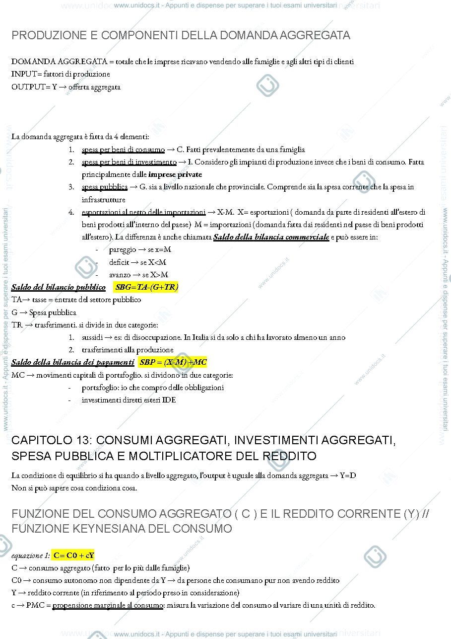 Anteprima pagina 3 — Appunti lezioni macroeconomia