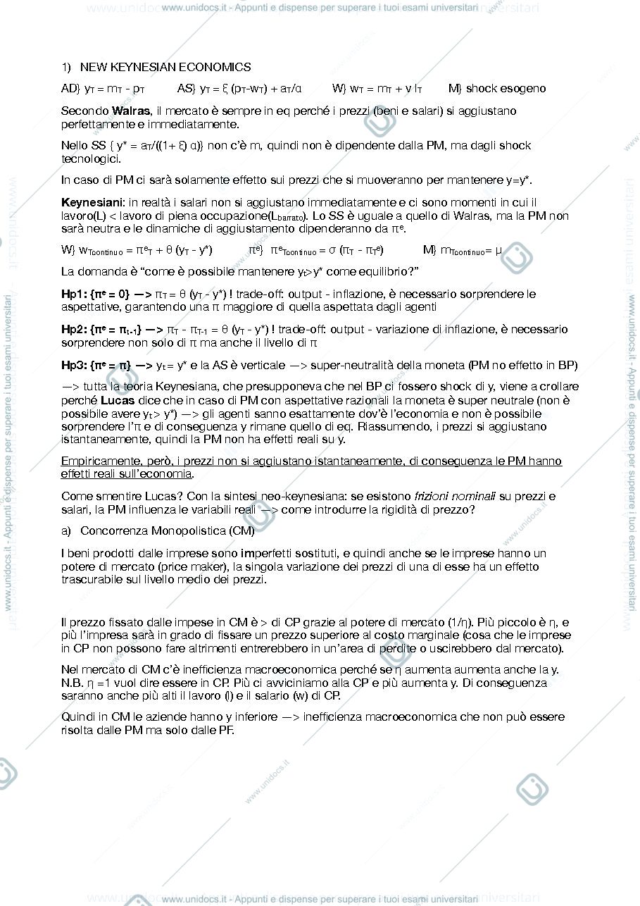 Anteprima pagina 1 — Appunti riassunti per il Secondo Parziale