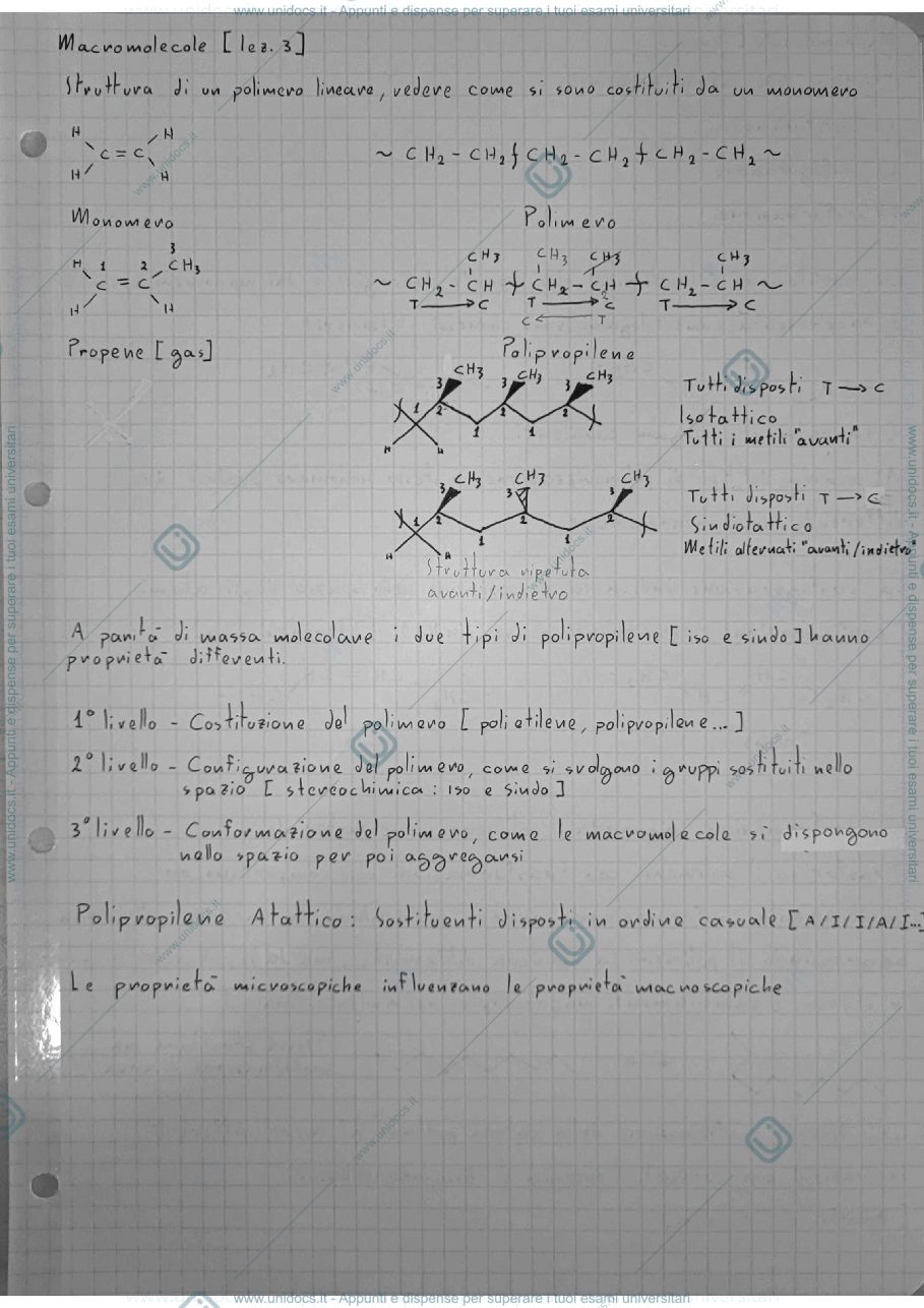 Anteprima pagina 3 — Appunti macromolecole Sozzani