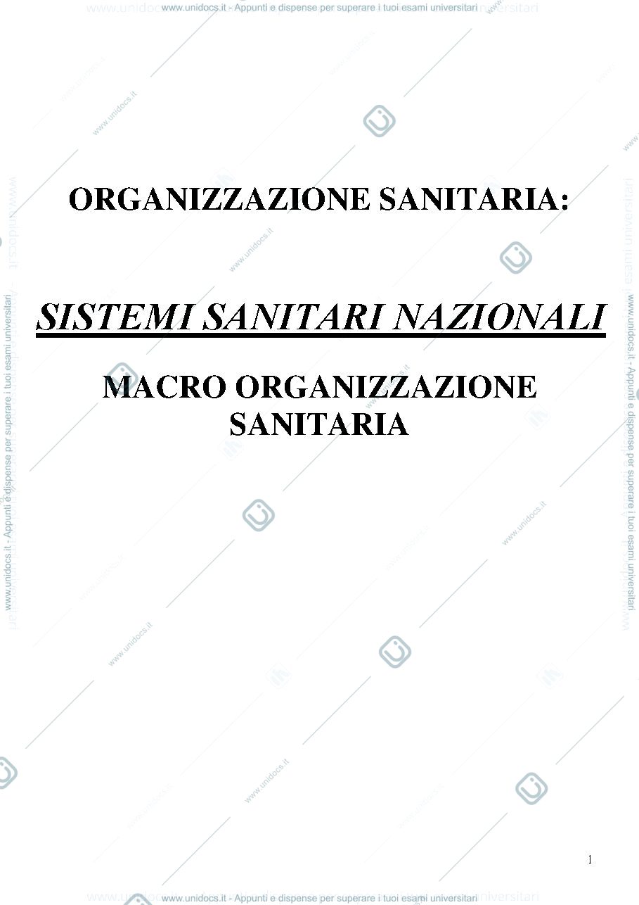 Anteprima pagina 1 — organizzazione sanitaria