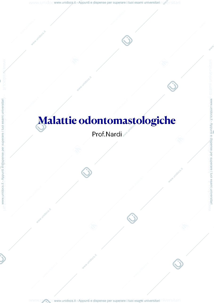 Anteprima pagina 1 — malattie odontomastologiche
