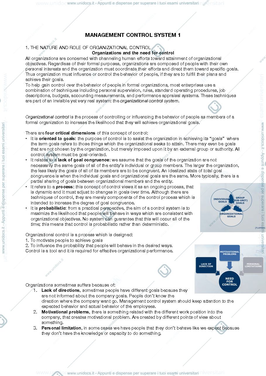 Anteprima pagina 1 — MANAGEMENT CONTROL SYSTEM part 1
