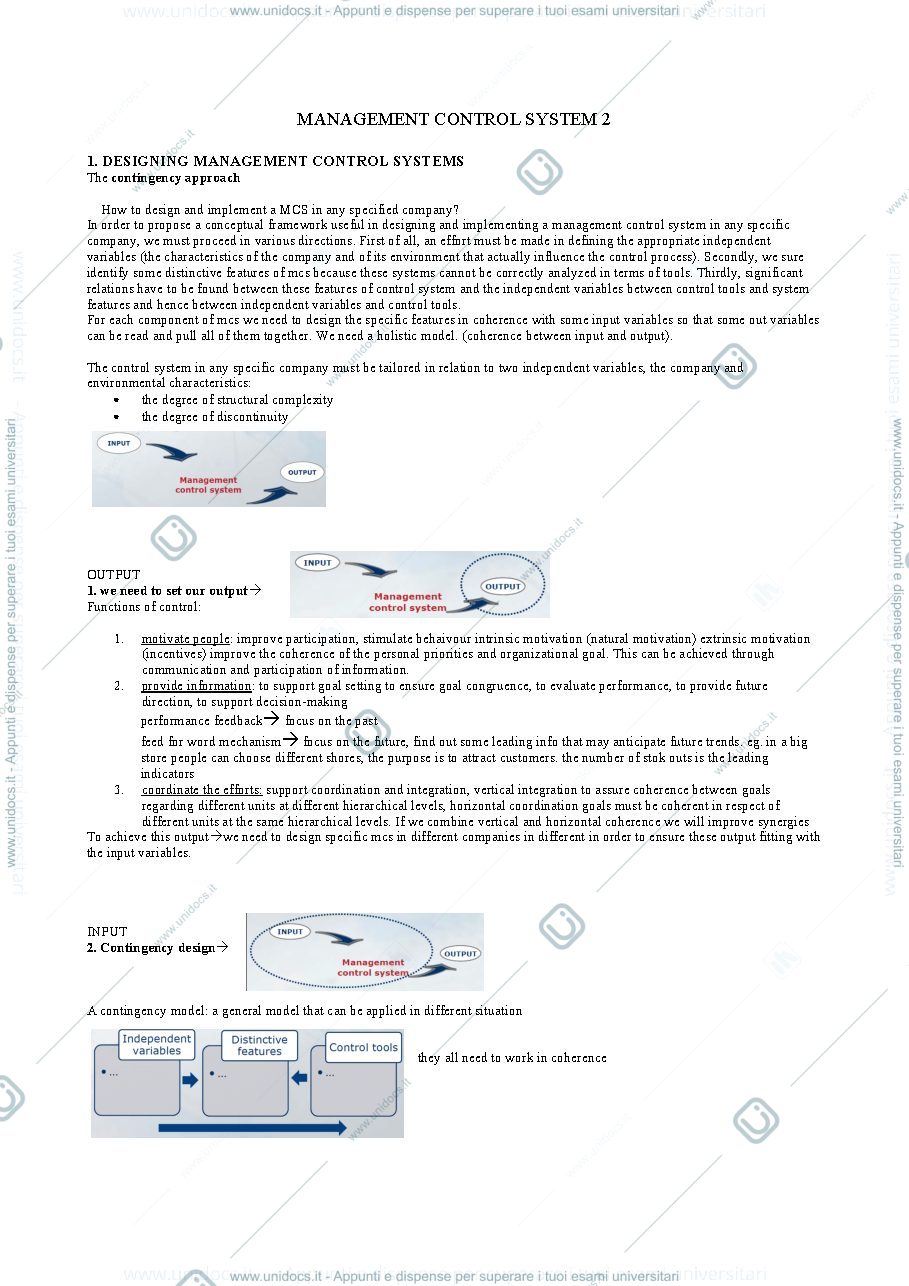 Anteprima pagina 1 — MANAGEMENT CONTROL SYSTEM part 2