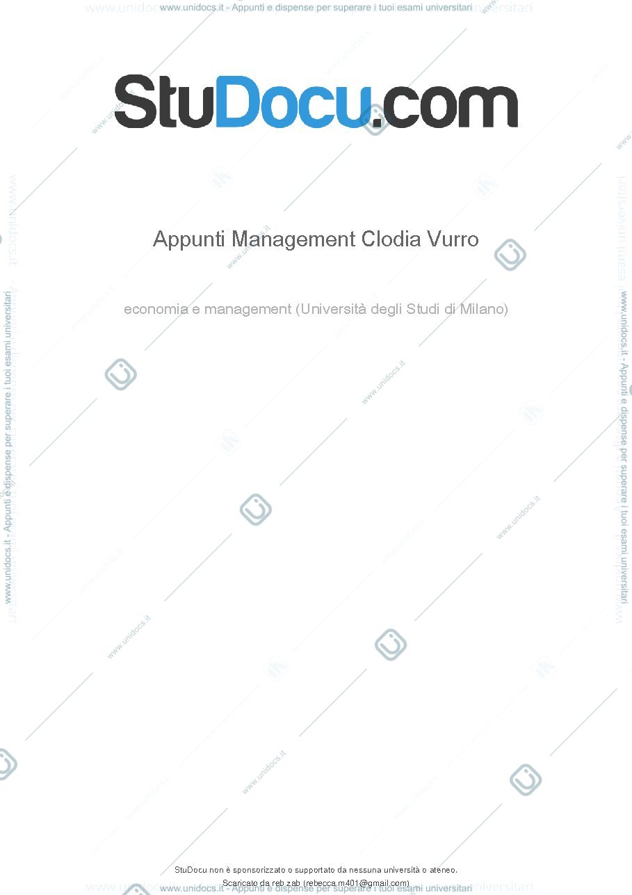 Anteprima pagina 1 — appunti management