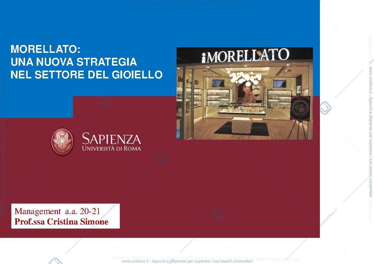 Anteprima pagina 1 — caso Morellato