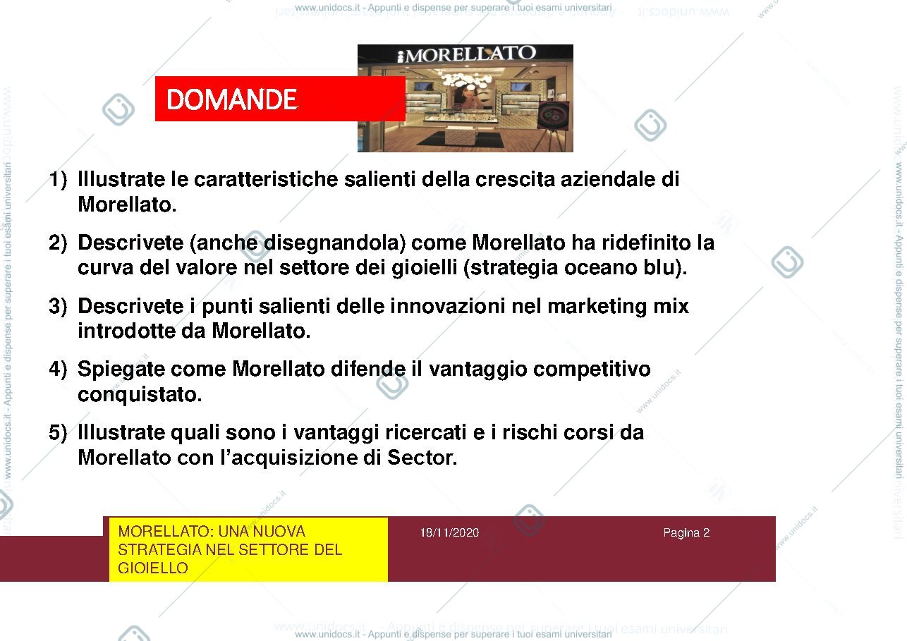 Anteprima pagina 2 — caso Morellato