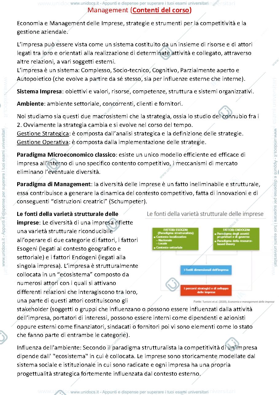 Anteprima pagina 1 — Appunti corso Management Li-Z