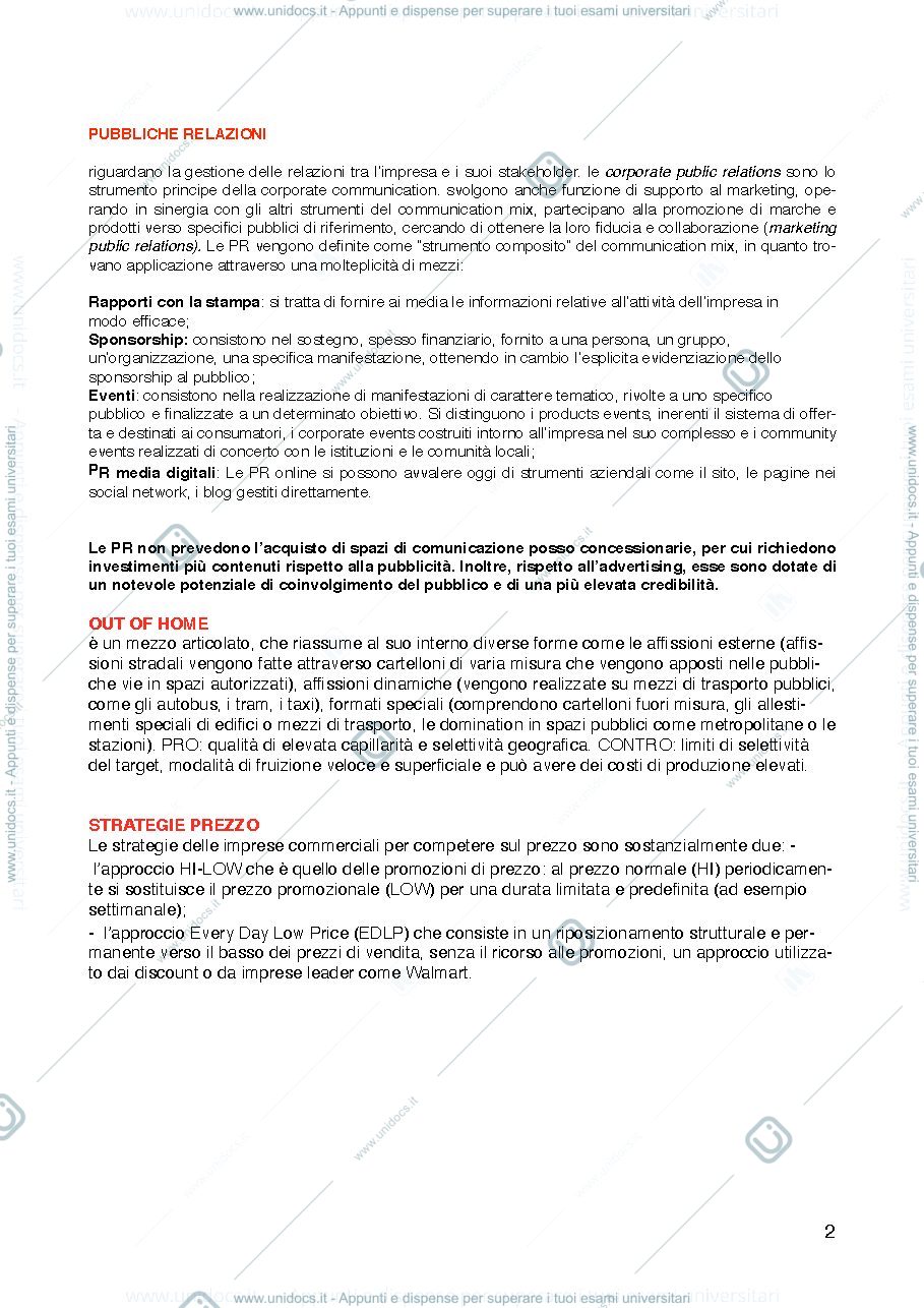 Anteprima pagina 2 — domande esame marketing avanzato