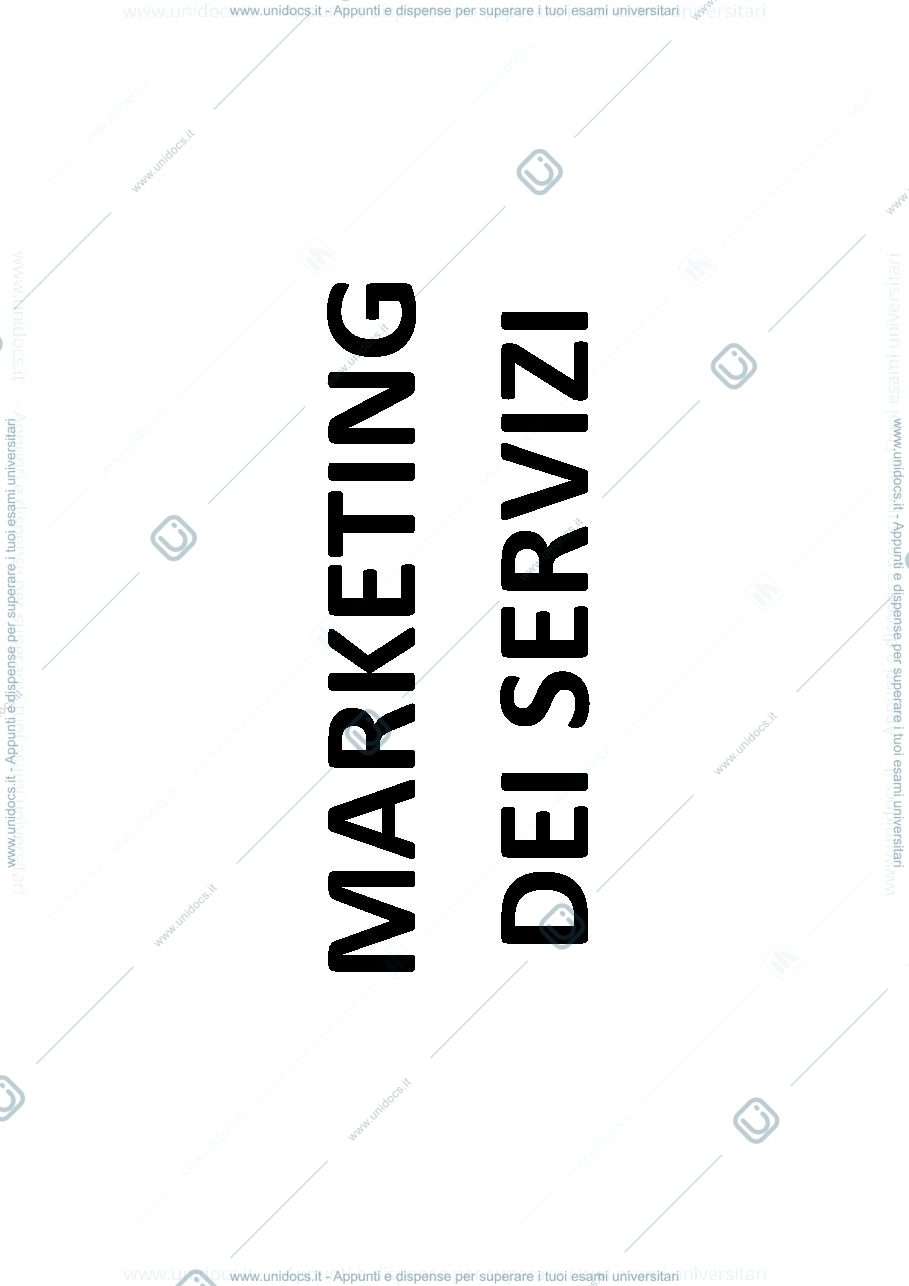 Anteprima pagina 1 — Appunti Marketing dei servizi
