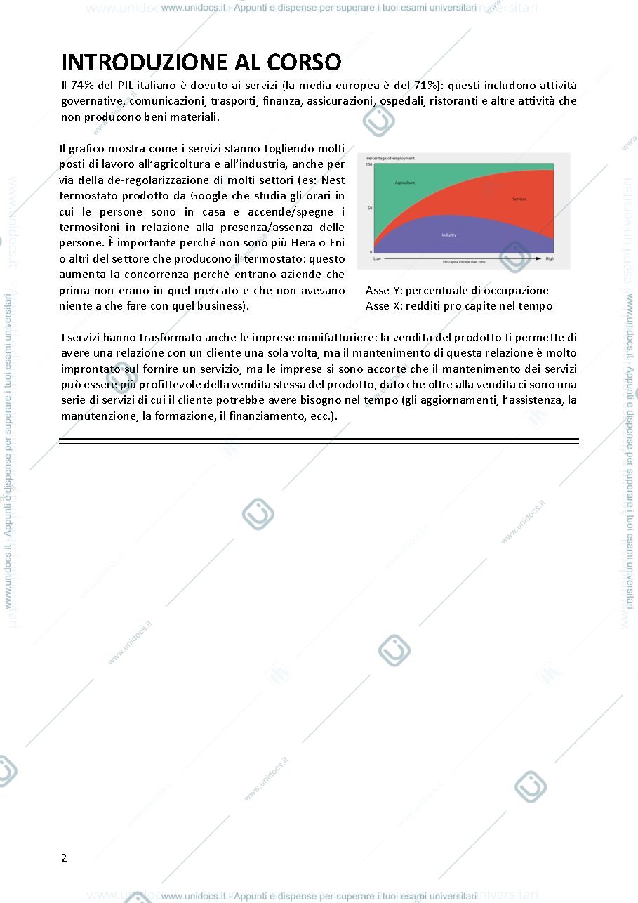 Anteprima pagina 2 — Appunti Marketing dei servizi