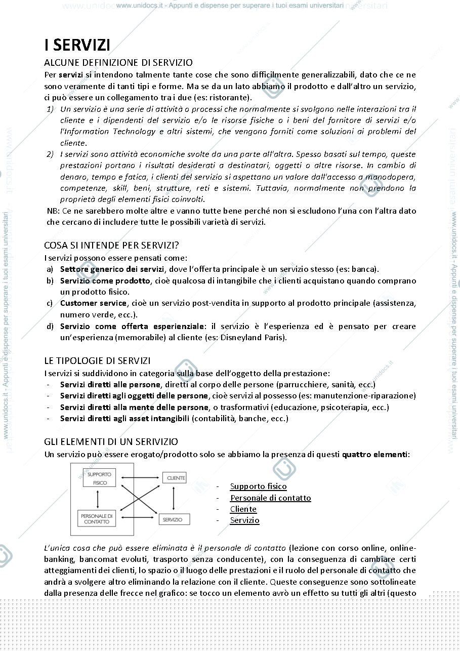 Anteprima pagina 3 — Appunti Marketing dei servizi