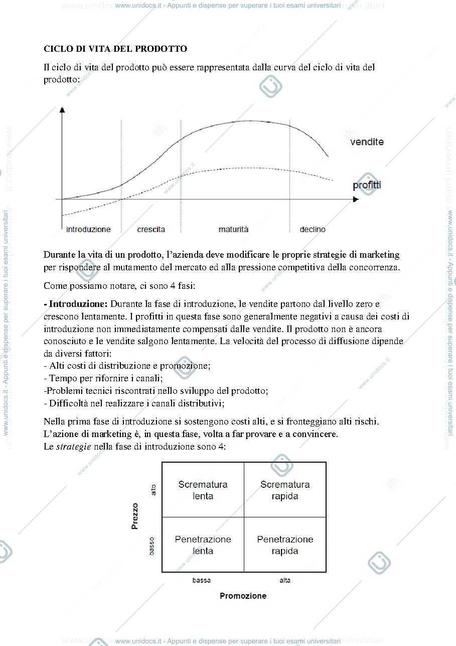 Anteprima pagina 1 — appunti marketing seconda parte