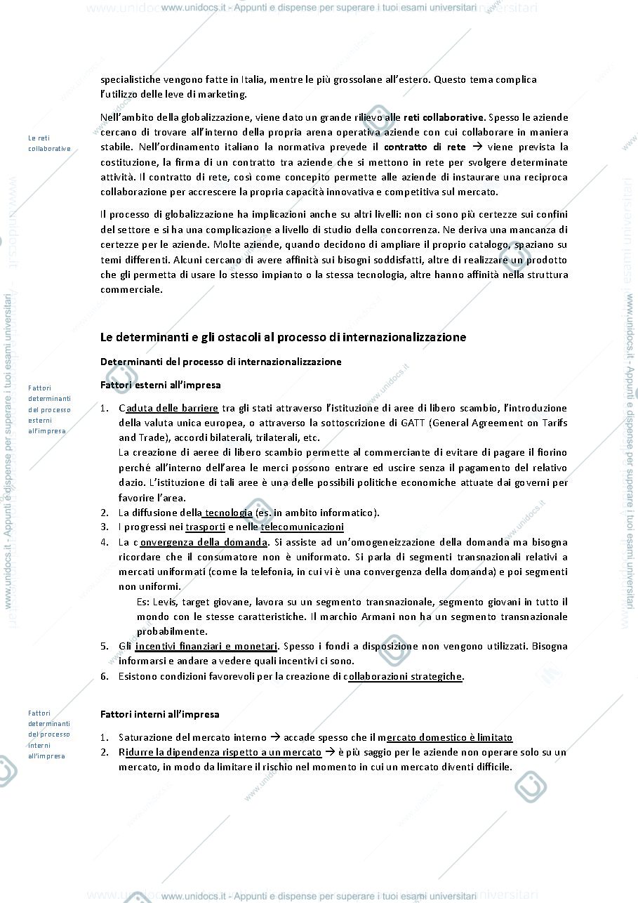 Anteprima pagina 2 — Marketing Internazionale primo modulo 