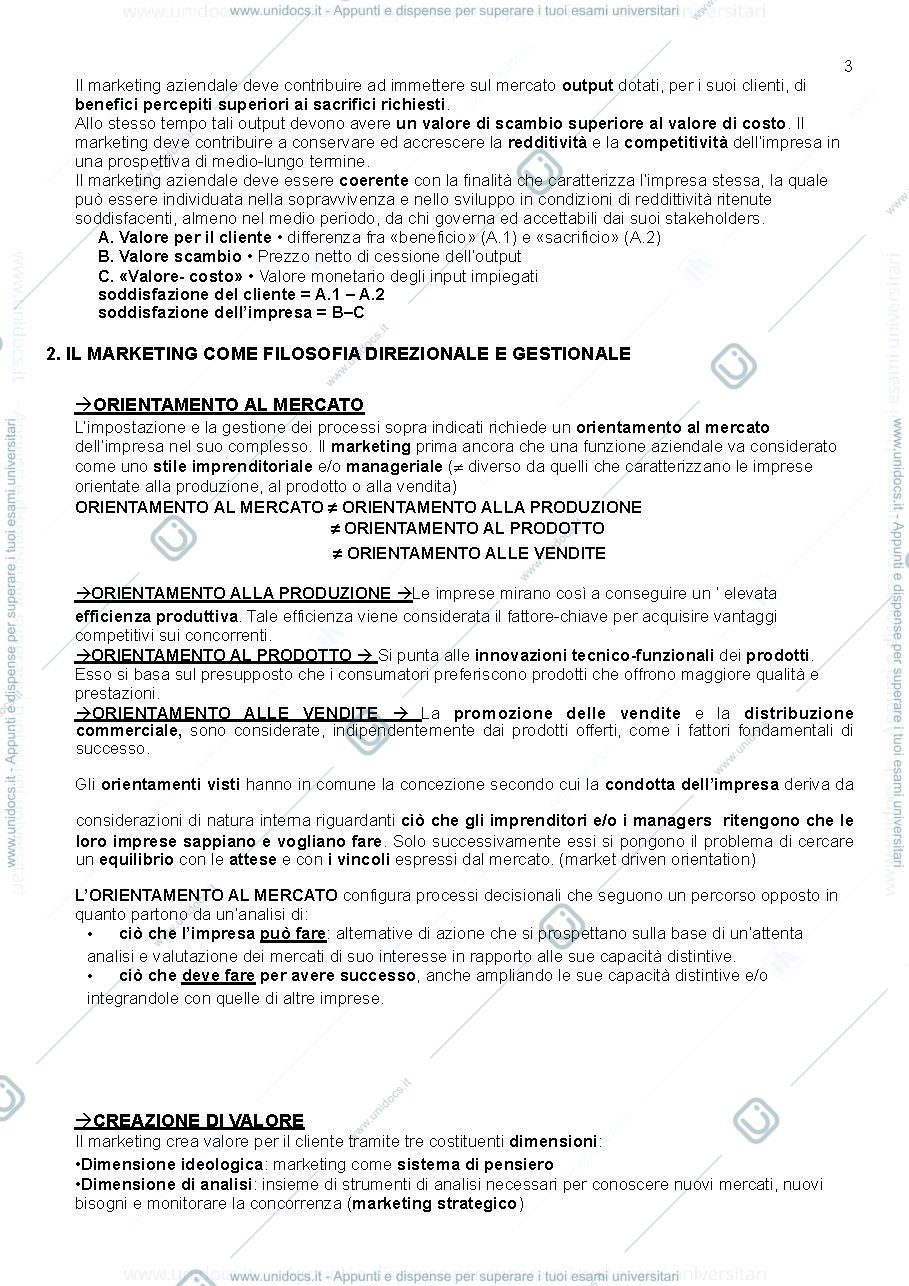 Anteprima pagina 3 — appunti slide prof aiello marketing