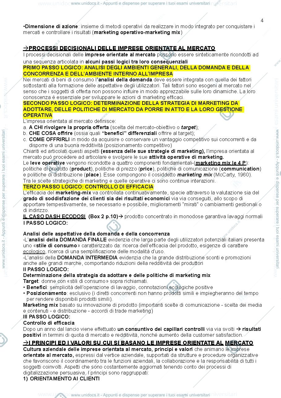 Anteprima pagina 4 — appunti slide prof aiello marketing