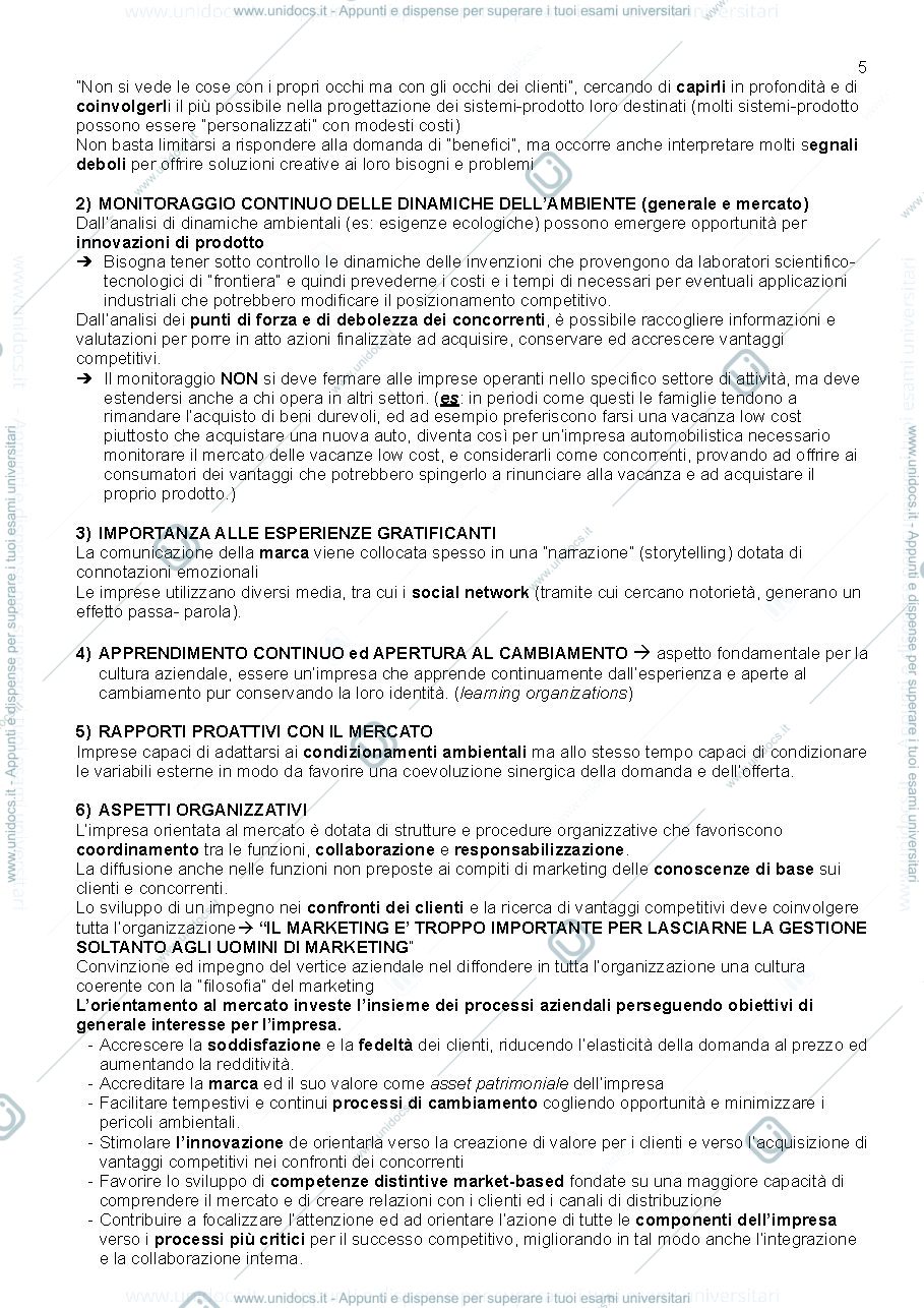 Anteprima pagina 5 — appunti slide prof aiello marketing