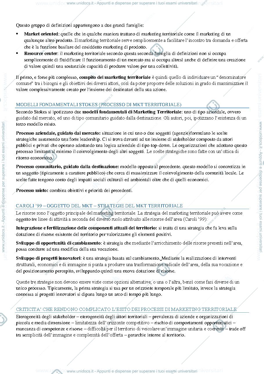 Anteprima pagina 2 — Marketing territoriale