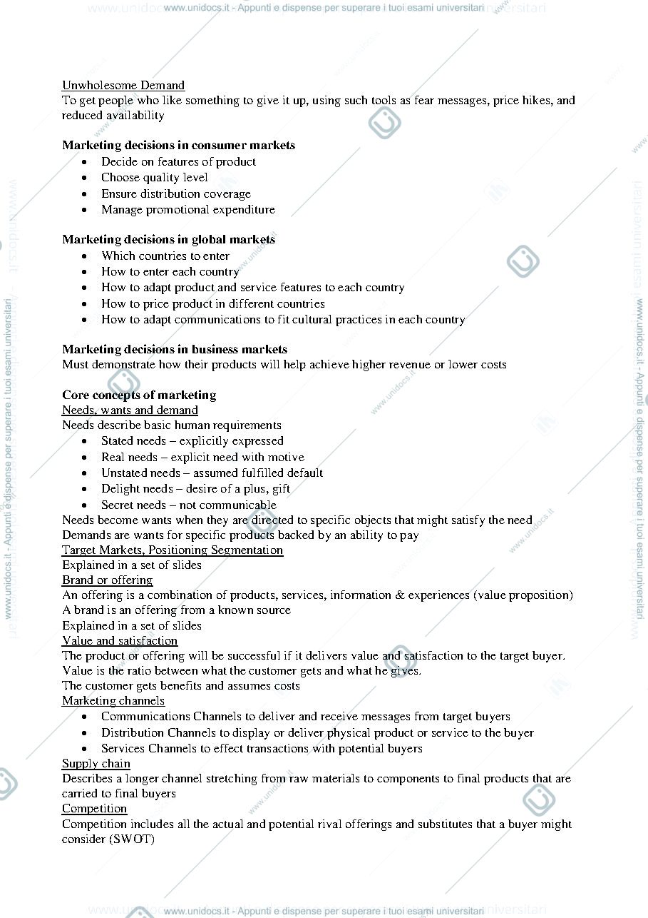 Anteprima pagina 2 — Appunti marketing