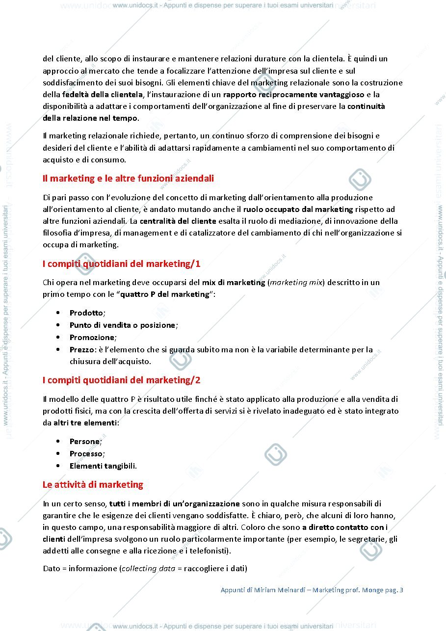 Anteprima pagina 3 — Appunti di Marketing